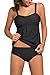 HOTAPEI Summer Push up Tops Swimwear Women Bikini Black X-Large