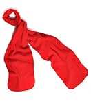 Solid Color 100% Polyester Fleece Unisex Winter Scarf (Red)