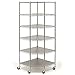 Heavy Duty Steel 6-Tier Corner Restaurant Shelf Commercial Food Storage, NSF Approved