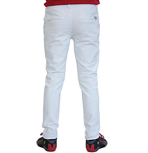 men's white narrow denim jeans