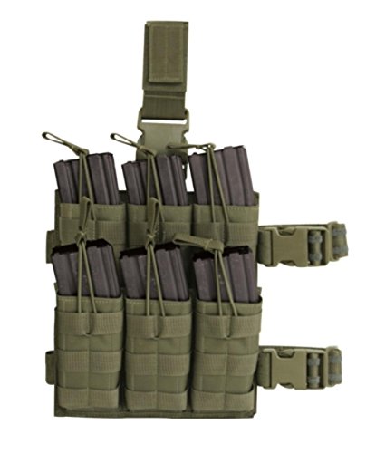 VooDoo Tactical 20-9319004000 M4/M16 6 Mag Drop Leg Shingle, OD