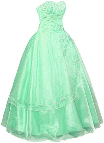 RohmBridal Women's Strapless Formal Prom Dress Party Ball Gown Mint Size 10