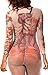 The victory of cupid Womens Flesh-Colored Body Painting Siamese Tight Stockings Tights Bodystocking
