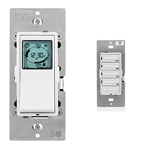 Leviton VPT241PZ Vizia 24Hour Programmable Indoor Timer with