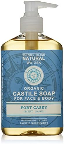 Organic Liquid Castile Soap - Admiralty Strait (Tropical Lemon Verbena) made by Whidbey Island Natural; Use beside the sink or in the shower. Gentle on the skin. No Sodium Lauryl Sulfate. No alcohol