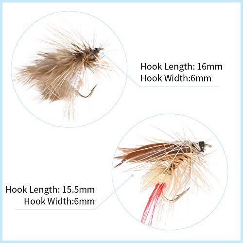 Ertisa Truite Pêche à La Mouche Mouches Leurres, Lot De 30 Insecte Voler Appâts De Pêche Lure Leurres, Saumon, Truite, Truite Arc-en-ciel, Ensemble De Leurres De Pêche à La Mouche