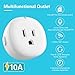 MoKo WiFi Smart Plug, Mini WiFi Outlet Mini Socket Compatible with Alexa Echo, Google Home, SmartThings, APP Remote Control Timer Plug, 10A Only Supports 2.4GHz Network No Hub Required, White