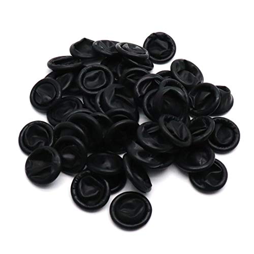 Aodesy Latex General Purpose Powder Free Finger Cots 50Pcs Thick Black - Thumbnail 2