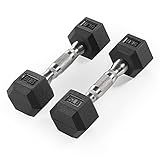 Marcy Rubber Hex dumbbell - 5 lb, sold as pair