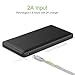 Bestoss 10000mAh Portable Charger Power Bank Cell Phone External Battery Packs Travel Charger Built-in Lightning and Micro USB PowerCore Ultra-Compact-BLACK PRO