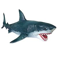 Geminismart Sea Life Great White Shark Action Figure Model Toy Soft Rubber Realistic Educational and Role Play Toys for Kids