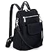 UTO Women Backpack Purse 3 ways Oxford Waterproof Cloth Nylon Ladies Rucksack Shoulder Bag Black