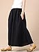 Mordenmiss Women's New Elastic Waist Wide Leg Pants with Pockets (L, Style 1-Black)