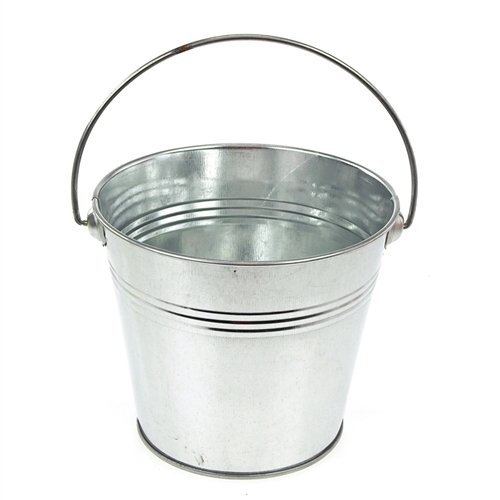 Homeford FCF041959SIL Metal Pail Buckets Party Favor, 5