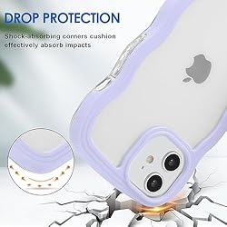Anuck for iPhone 11 Case Wavy Edge Clear Back