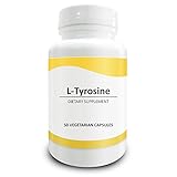 Pure Science L-Tyrosine 700mg - Improves Cognition, Reduces Blood Pressure, Alleviates Stress - No Gluten - 50 Vegetarian Capsules of L-Tyrosine Powder