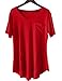 ALLEGRACE Womens Casual Scoop Collar Plus Size T Shirts Summer Tops Tee Red 4XL