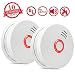 Smoke Alarm Fire Alarm,2 Pack Smoke Detector with Test Button 9V Battery Powered(Included) Photoelectric Smoke Alarms with UL Listed, Fire Safety for Bedroom,Kitchen,Corridor,Bathroom and Hotel