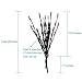 Babali Lighted Twig Branches 20 Inches 100 Led Battery and Electric / Corded Dual Power Brown Wrapped Artificial Willow Warm White Lighting Branch Lights Crafts with Timer