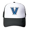 SAXON13-Unisex-Baseball-caps-Meshback-Villanova-University-Logo-Hat-Caps-Black