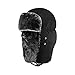 Unisex Winter Trooper Hat Hunting Hat for Men and Women Ushanka Russian Hat and Windproof Mask(Black)