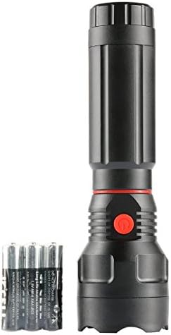 2 in 1 Cordless LED Flashlight Torch and COB Work Light with Powerful Magnetic Base, 4 AAA Batteries Included, Angle-Free Lighting. For Emergency, Camping, Car Repair, Workshop, Household, Auto