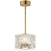 ET2 Lighting E11081-124NAB Elysian - 12W 1 LED Mini Pendant-3.5 Inches Tall and 5.5 Inches Wide