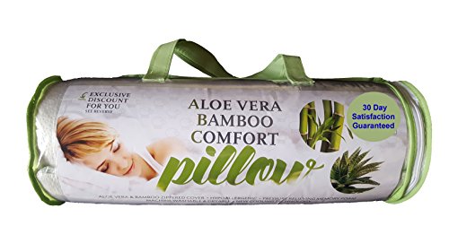Aloe Vera Bamboo Comfort Pillow - A Specially Designed 3 in 1 Pillow Made to Improve your REM Sleep (QUEEN)