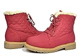 DREAM PAIRS Women's Fashion Lace Up Faux Fur Lining Casual Ankle Hiking Booties Boots