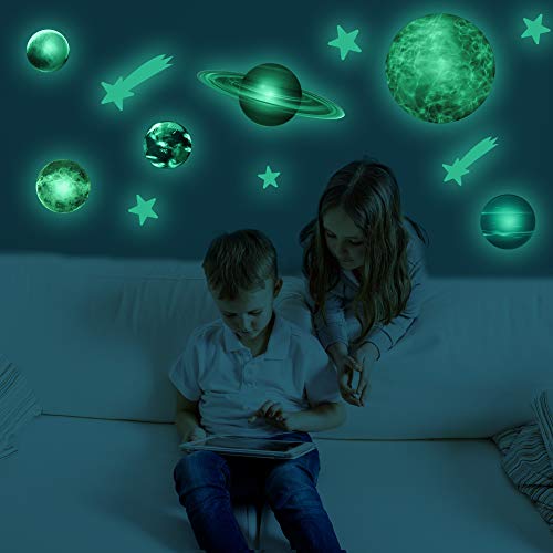 HORIECHALY Glow in The Dark Stars and Bright Solar System Wall