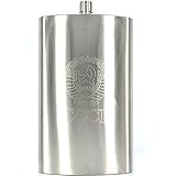 Toyofmine Stainless Steel Hip Flask 4oz,7oz,8oz,18oz,48oz,64oz,88oz,108oz,128oz,178oz (178oz)