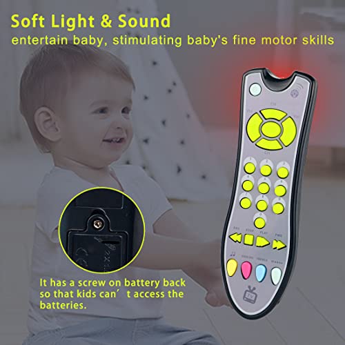 Naak Baby TV Remote Control Toy, Kids Baby Musical Toy with Light and