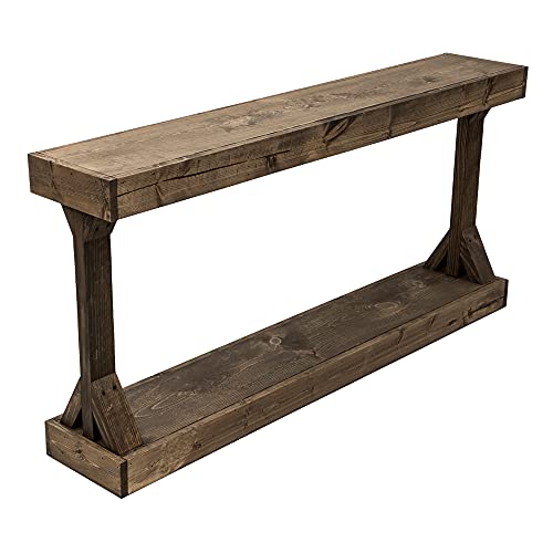 Del Hutson Designs Barb Large Console Table Solid Wood by Dark Walnut Pricepulse
