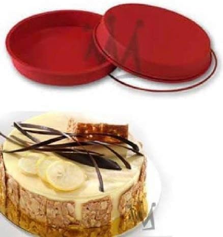 Silikomart - SFT128 Round Mould - Silicone Mould h47mm, diameter 280mm, Terracotta, 11" - Image 4