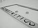 Fit Infiniti Polished Stainless Steel License Plate Frame w/Caps