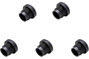 Elecbee 5PCS M12 Protective Cap Plastic for Panel-Mount Sockets