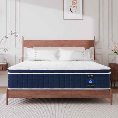 Inofia Ace Hybrid Mattress 90 x 200 cm H3 Firm Mattress with Breathable Memory Foam and Independent Bagged Springs, 7 Ergonomic Zones, Extra Comfort for Adults and Children