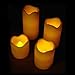 Kohree Set of 4 LED Lighted Flickering Flameless Candles Pillar Candle with Remote Timer, Battery Operated