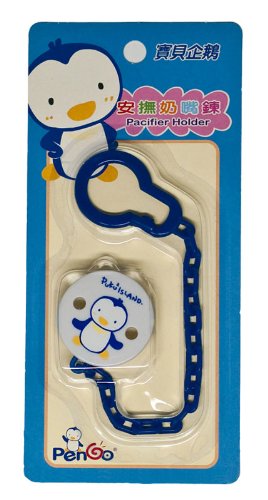 Pengo Pinguin Baby Boy Pacifier Holder Hook and Clip (Safe: No Metal Use)