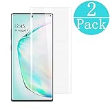 [2-Pack] Samsung Galaxy Note 10 +/Note 10 Plus Screen Protector, Tempered Glass Anti-Scratch, Bubble Free and Case Friendly, 3D Curved Edge, Screen Protector Compatible Note 10 +/Note 10 Plus