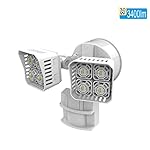 SANSI LED Security Motion Sensor Outdoor Lights, 30W (250W Incandescent Equivalent) 3400lm, 5000K Daylight, Waterproof Floodlight, White