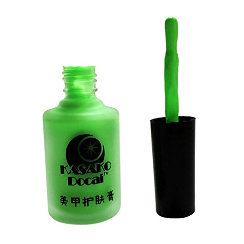 Tenworld Latex Tape Peel Off Cuticle Guard Skin Barrier Protector Nail Art Liquid Palisade 15ml (Green)