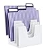 Acrimet 5 Section Incline File Sorter Organizer, Mail, Folder, Letter Desk Organizer, Rack for Office Organization Desktop (Plastic) (White Color)