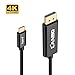 USB-C to DisplayPort Adapter Cable 4K@60Hz 6FT(1.83M),LANBO USB 3.1 Type C Male (Thunderbolt 3 Compatible) to DP Male Cable for Apple MacBook Pro 2016/2017, Samsung Galaxy S8(Aluminium Case)