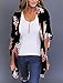 Women's Floral Print Short Sleeve Shawl Chiffon Kimono Cardigan Casual Blouse Tops(Black XL)