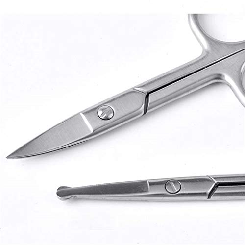 Aviat 4Pcs Daily Portable Manicure Pedicure Tweezers Scissors Moustache Nose Hair Trimming Eyebrows Eyelashes Scissors Removal Tools Set