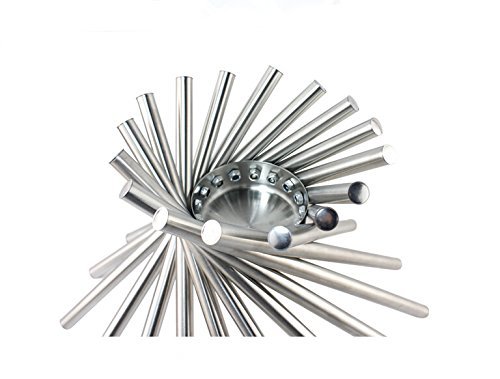 Landtom Creative Stainless Steel Rotation Fruit Bowl/Fruit Basket/Fruit Stand/Fruit Holder with Free Orange Peeler, Silver