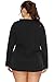 SOCIALA Swim Shirt Women Plus Size Long Sleeve Rashguard Rash Guard Top 3X Black