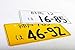 Custom Japanese License Plate - Embossed Characters - Customized Text - Yellow and White Background
