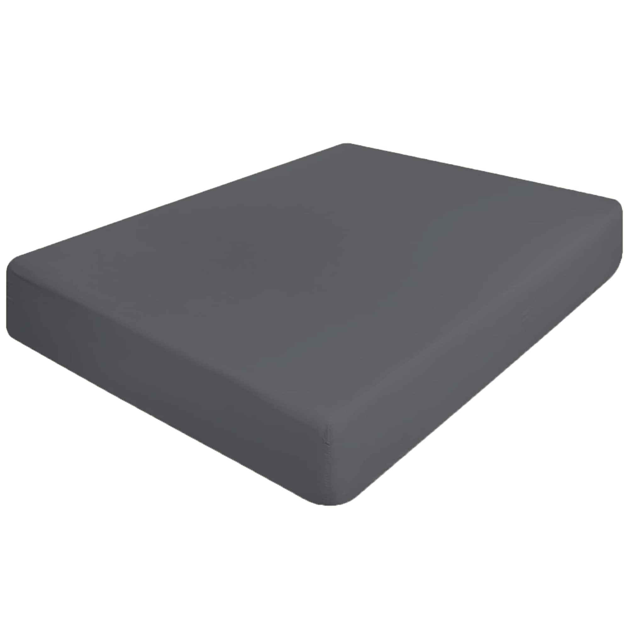 Apex Furnishings Bedding king size Fitted Sheets Charcoal - Deep Pocket 12 inch (30 cm) Soft Brushed Microfibre Corners Elastic Easy Care Bottom Bedsheets